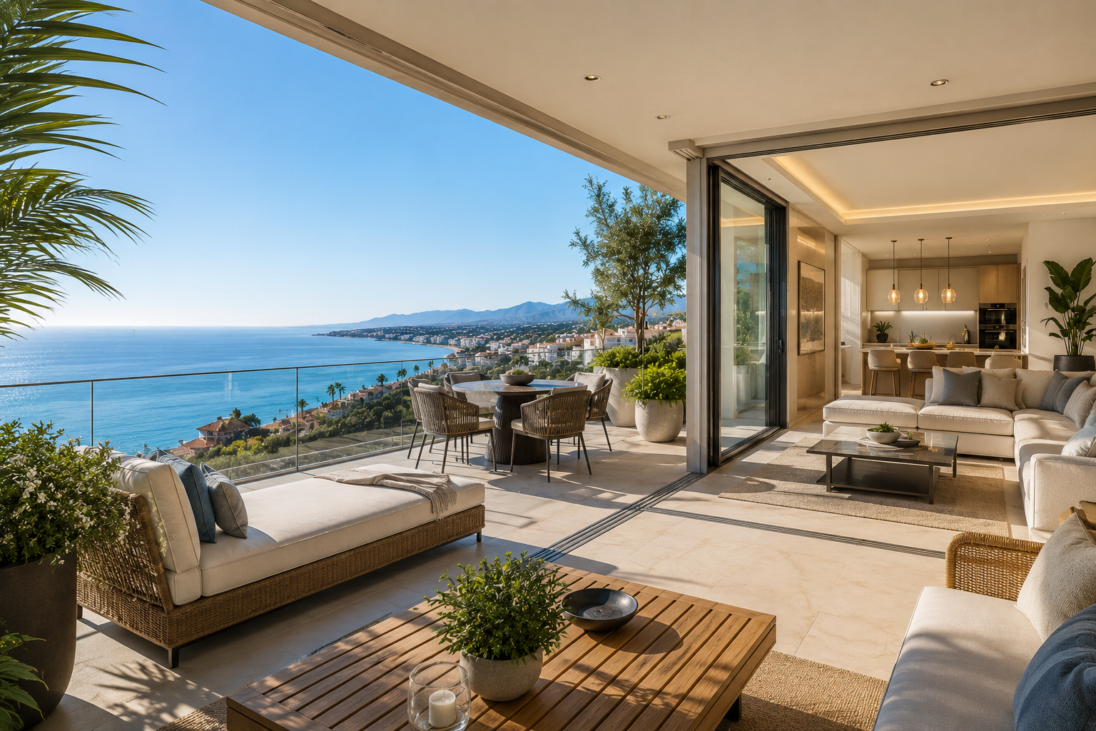 Luxe appartement aan de Costa del Sol met open leefruimte en groot terras