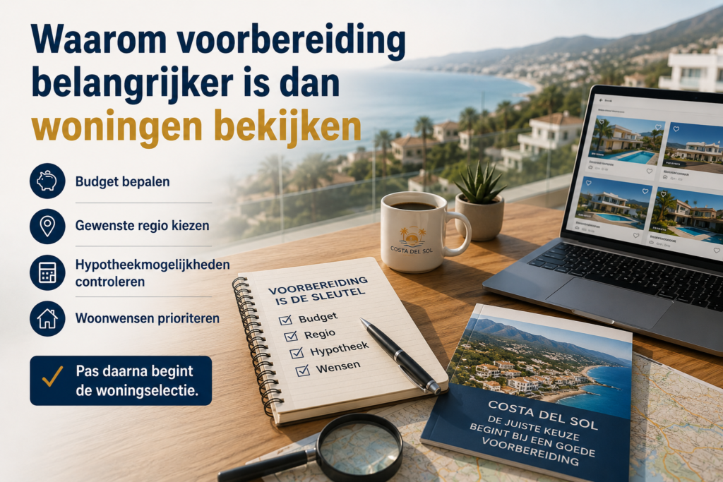 Waarom voorbereiding belangrijker is dan woningen bekijken bij een appartement kopen aan de Costa del Sol